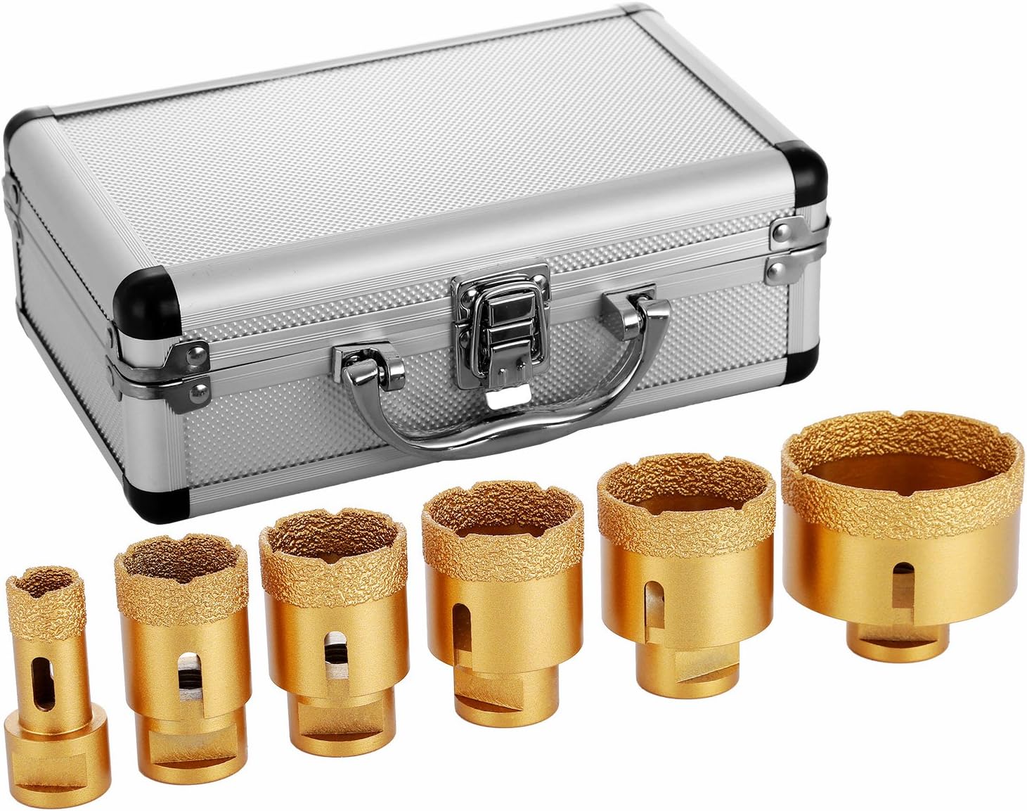 MosaicAL 6 PCS Diamond Holesaw Set M14 Drill Core Bits Diamond Core Drill Bit Set 20/35/40/45/50/68mm (6PCS Set)