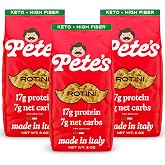 Pete's Pasta Rotini, Low Carb, Keto, Protein Pasta,17g Protein 7g Net Carbs | Made in Italy, Al Dente, Only 110 Calories, 27g Fiber, Real Wheat, Never Rubbery, No Funny Aftertaste, Holds Sauce, 3 x 8 oz