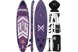 UPWELL 11'6"×35" Extra Wide Inflatable Paddle Board, Stand Up Paddle Board for Youth & Adults, Stable Design, Premium SUP Accessories, 120L Backpack, 10L Dry Bag, Paddle, Leash, Hand Pump, US Fins
