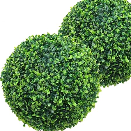 2 x ca. 50 cm künstliche Buchsbaumkugel (Classic) 2 Stück Spar-Set, sehr echt wirkend, TOP Qualität