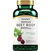 Piping Rock Beet Root Powder Capsules | 320 Pills | Concentrated Extract | Herbal Supplement | Non-GMO, Gluten Free