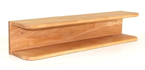 Echtholzprofi Ablageleiste, Wandregal, Wickelboard aus Buche Massivholz, geölt