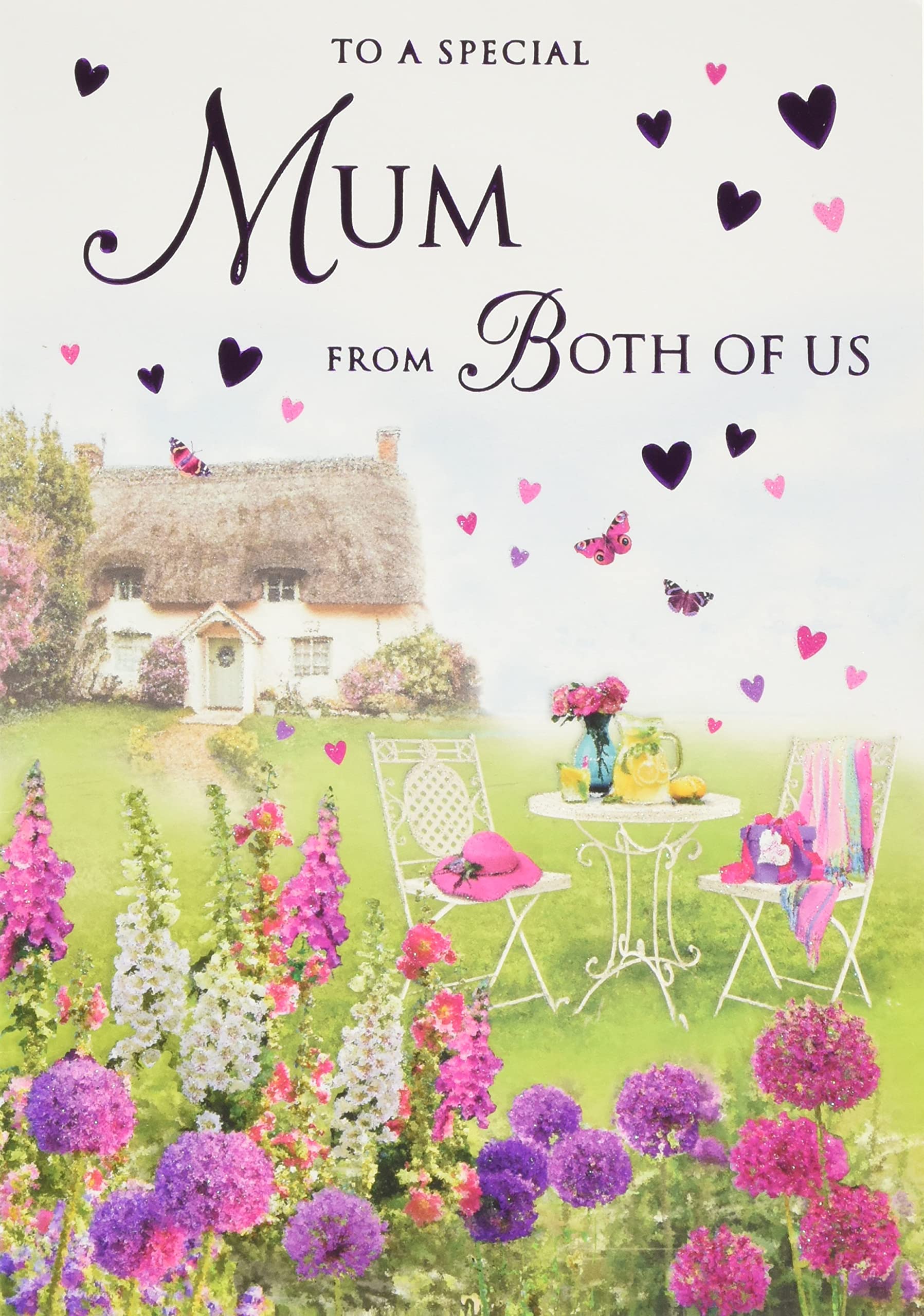 Piccadilly Greetings Regal Publishing Traditional Mother's Day Card Mum From Both Of Us - 9 x 6 inches ,brown|green|white