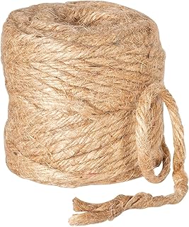 Rayher 4200331 Jutegarn, 4 fach, 3,5 mm ø, Spule 280 m, Farbe natur, Jute-Schnur, Bindegarn, Bindeschnur, Dekokordel, Jutekordel