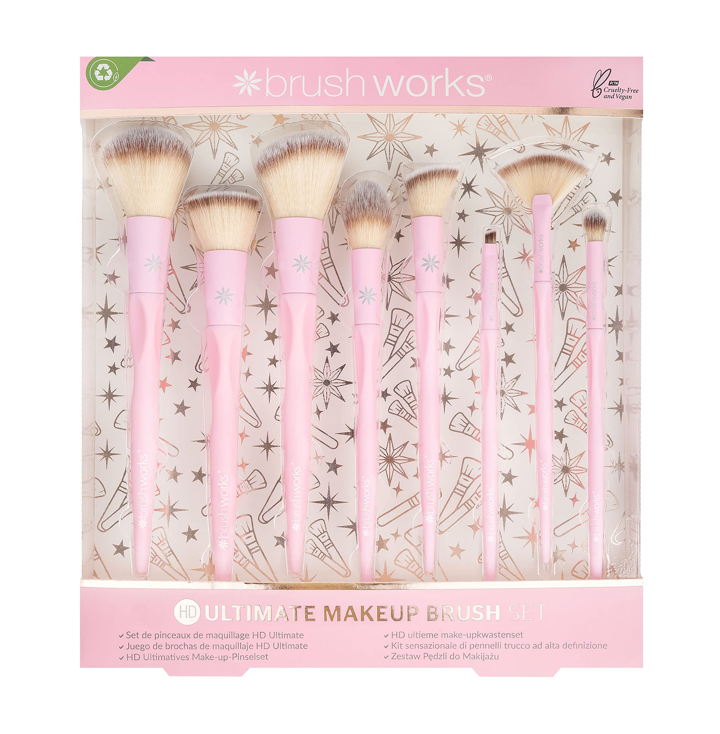 Brushworks Ultimate Makeup Brush Set One Size,Pink