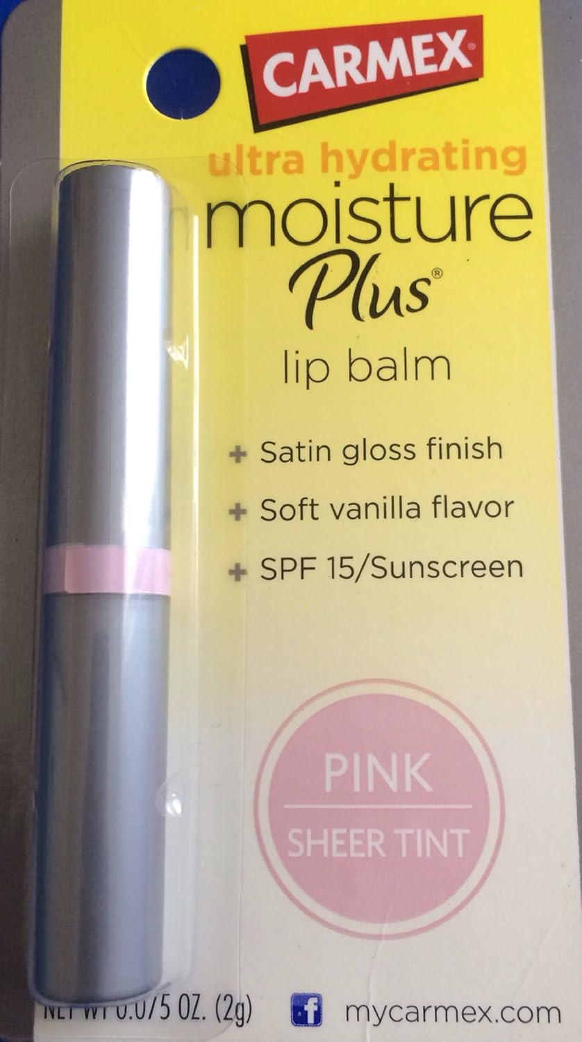 Carmex Moisture Plus Ultra Hydrating Lip Balm, Sheer Pink