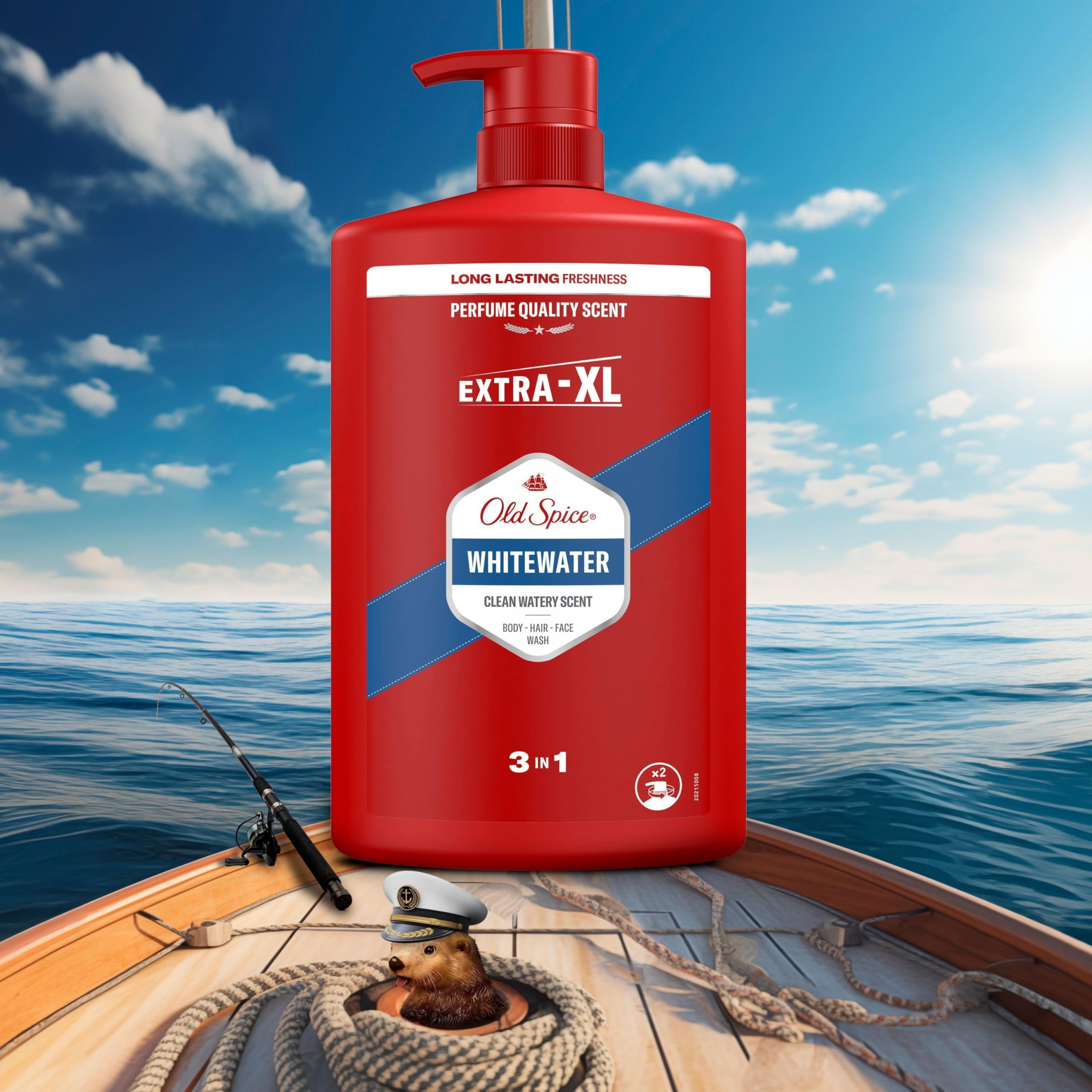 Old Spice Whitewater 3-in-1 Duschgel für Haar, Gesicht und Körper 1000 ml, langanhaltende Frische, Duft von Parfumqualität, Tiefenreinigung 8