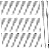 100 pcs Universal Sewing Machine Needles 75/11 130/705H HAx1 Heavy Duty Sewing Machine Needles for Embroidery Leather Jeans Compatible with Kind of Home Sewing Machine