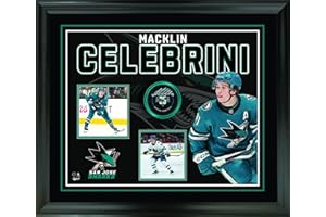 Macklin Celebrini Hand-Signed Official Game Puck Framed PhotoGlass 35th Anniversary San Jose Sharks | Fanatics COA Hologram |