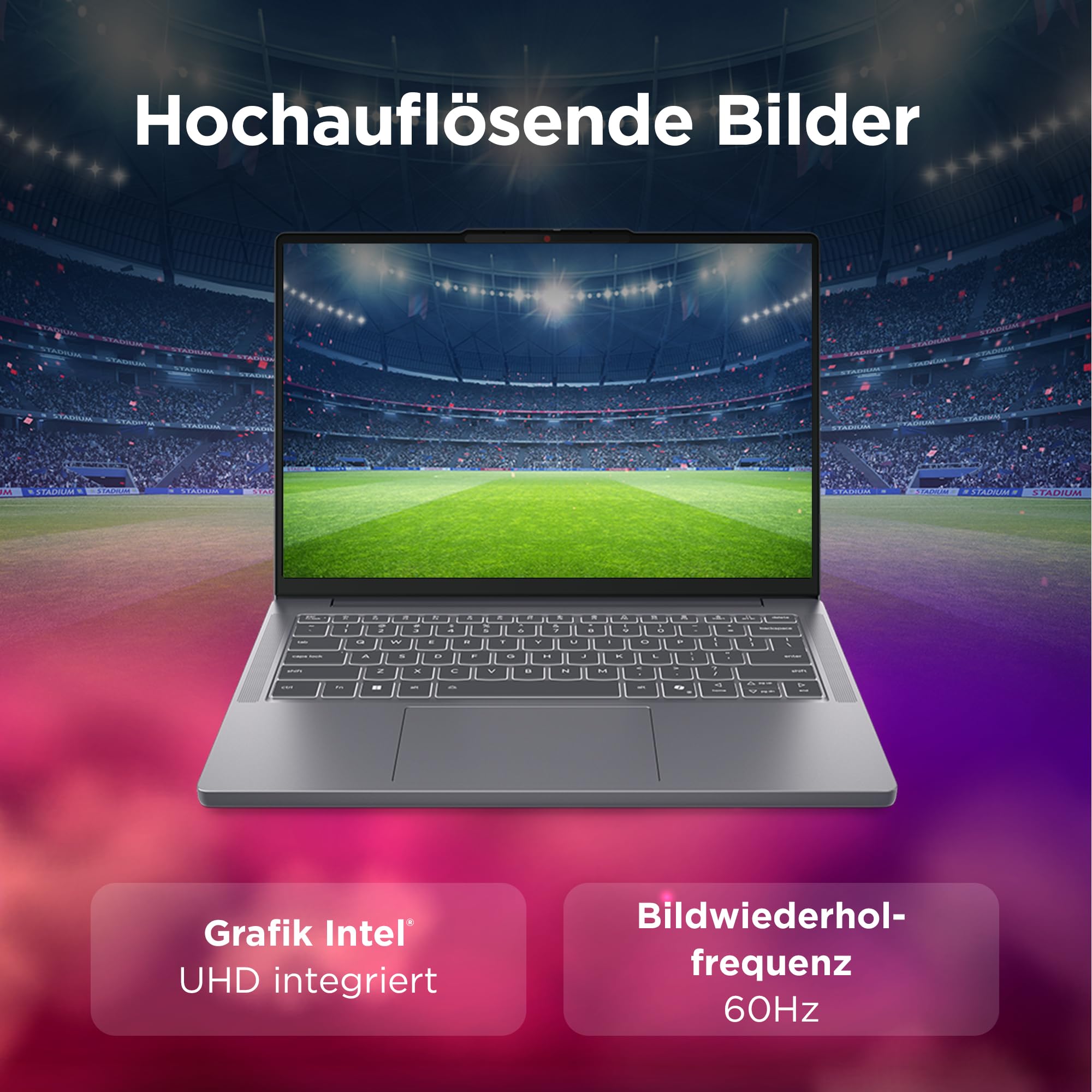 Lenovo IdeaPad Slim 3i Laptop | 14" WUXGA Display | Intel Core i5 13420H | 16GB RAM | 512GB SSD | Intel UHD Grafik | Win11 | QWERTZ | Luna Grau | 3 Monate Premium Care 8