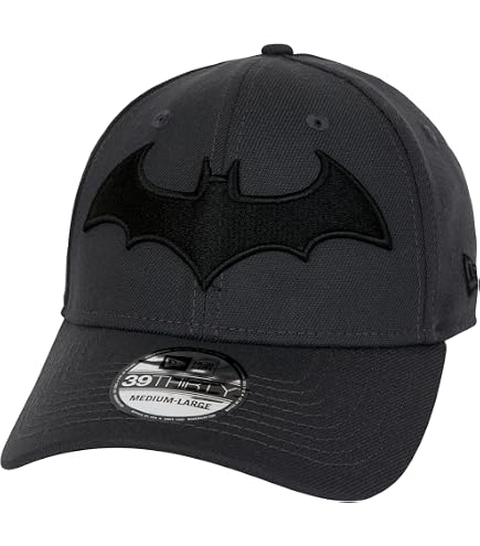 BATMAN Officially Licensed Logo Premium Flexfit Cap (Black), Large