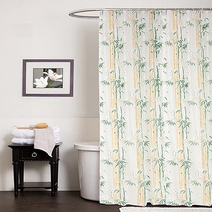 CASA FURNISHING PVC Plastic Shower Curtain with 8 Hooks; 54X108 [9FEET] Pack of 2