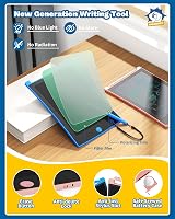 TEKFUN 2 Pack LCD Writing Tablet 8.5in Colorful Doodle Board Blue Pink Kids view 8
