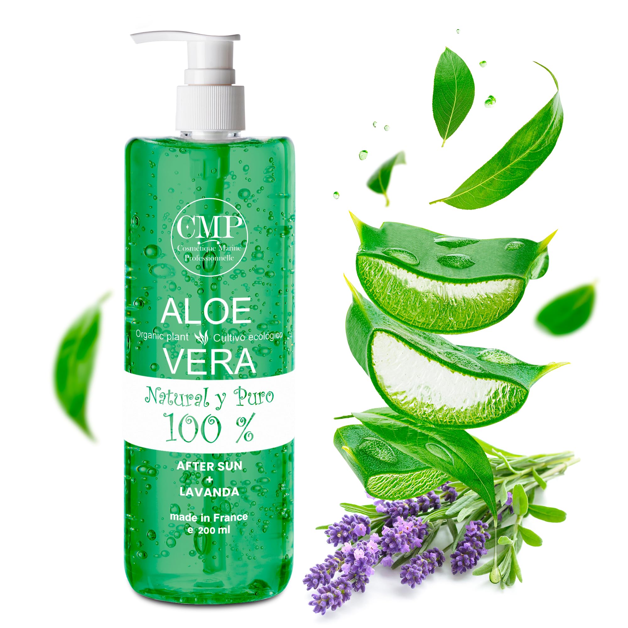 After Sun Aloe Vera & Lavender Gel 200ml Pure & Natural. Skin Repair & INTENSIVE Moisturiser Face Body Hair Long Lasting TAN Lotion Anti Age Balm