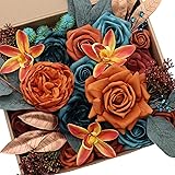 D-Seven Artificial Flowers Combo Rustic Fall Teal