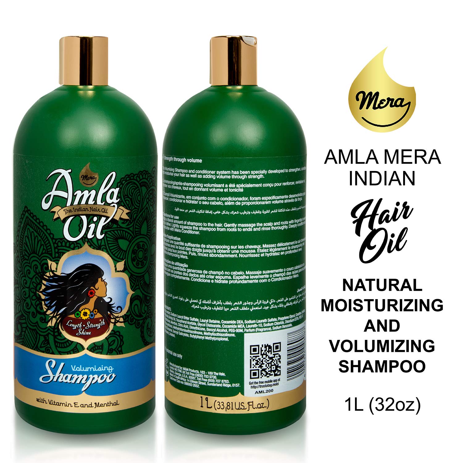 Amazon Com Mera Amla Indian Hair Oil Moisturizing Shampoo With