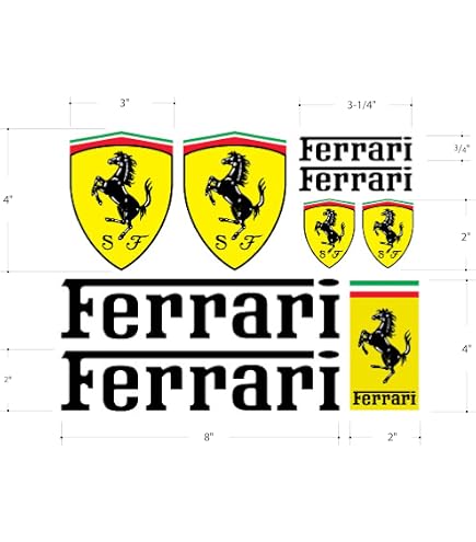 Décalcomanies (decals) Ferrari Venice - Échelle 1/18, Pour Modèle Réduit Ou Déco