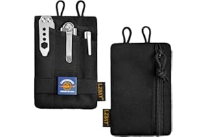 LZBAY EDC Pocket Organizer,EDC Pouch to Carry Tactical Pen/Knife/Phone,Men's EDC Tool Pocket with 4 Pockets Tool Storage EDC Pouch,Nylon Belt Utility Organizer Pouch for EDC Gears,Mini Multitool Pouch