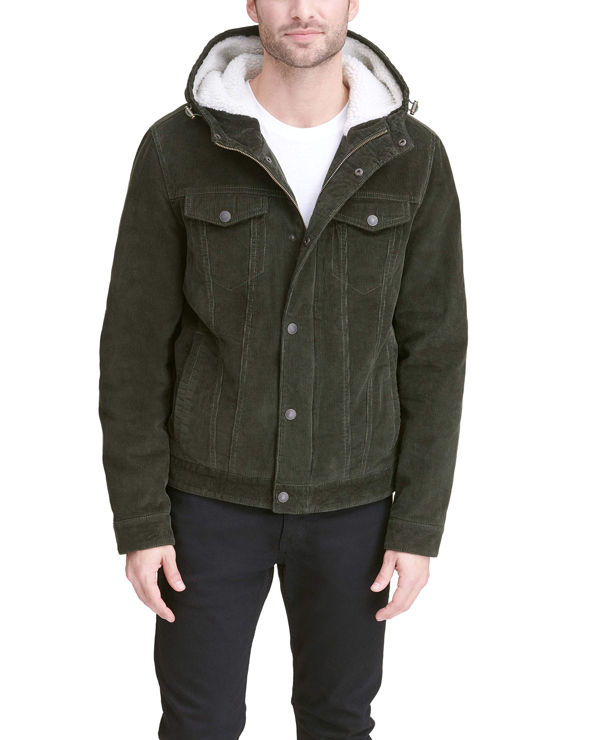 Levi's Men's Corduroy Sherpa Hooded Trucker