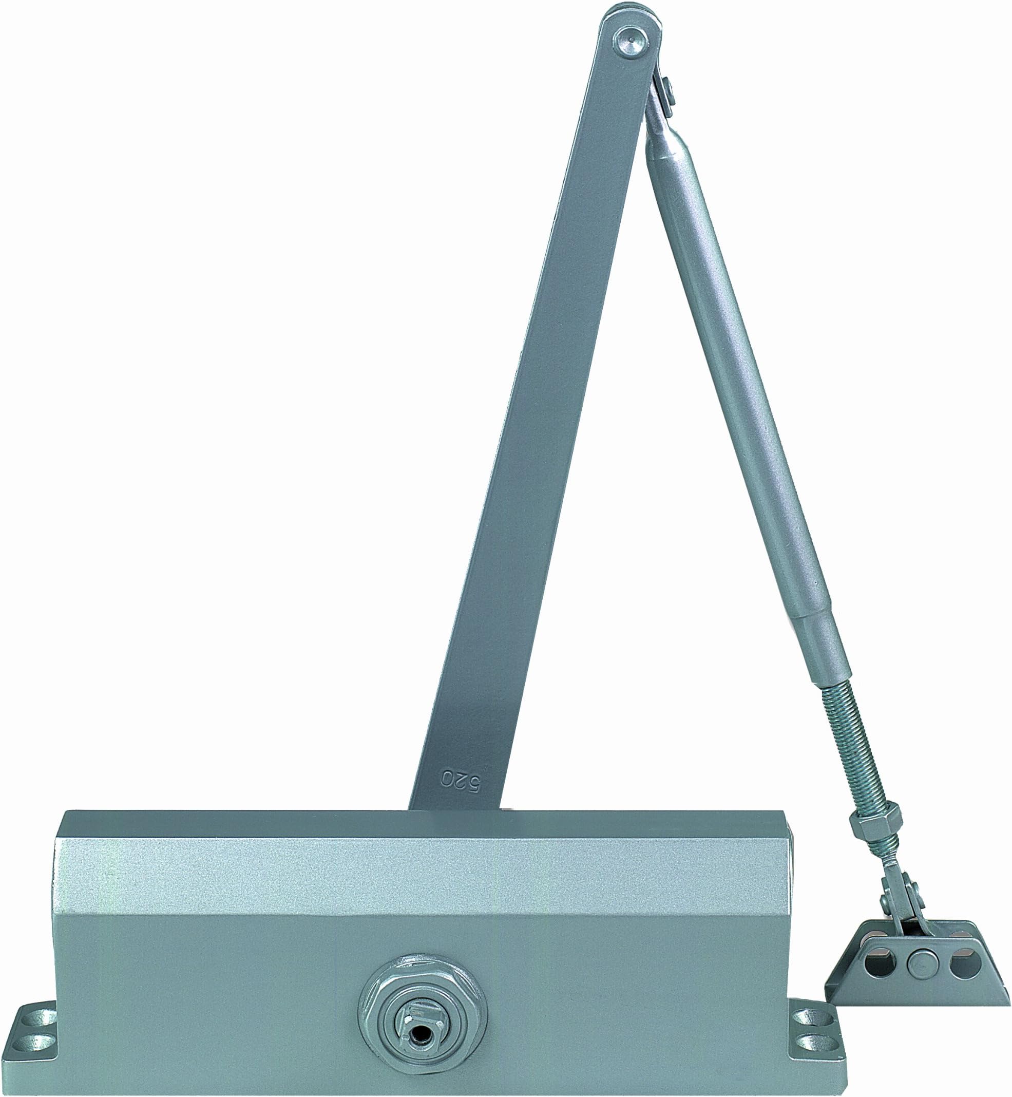 Global Door Controls Compact Commercial Door Closer in Aluminum with