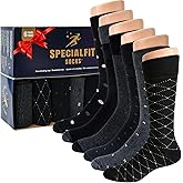 Diabetic socks for men, Non binding cotton socks, Extra Wide Socks,Premium Diabetes care,Soft Neuropathy socks, 6 Pairs