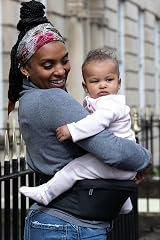 Hippychick Hipseat Baby Carrier Denim Black 6-36 Months Waist Stool view 8
