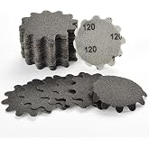 Dazefree 2 Inch Sanding Discs 50Pcs, 120 Grit Flex Edge Wavy Sandpaper | Hook and Loop Sander Pads, Wet Dry Silicon Carbide Sand Paper for Bowl Sanders, Drill Sanding Attachments, Edge Sanding Tools