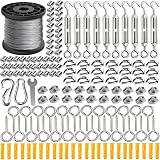 AMLOOPH 100m Garden Wire Kit 2mm Stainless Steel Tension Catenary Trellis Kit