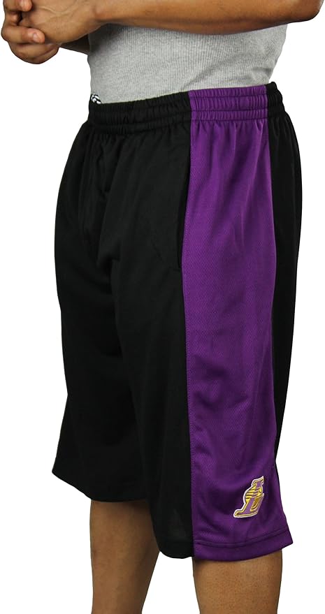 Amazon Com Zipway Los Angeles Lakers Nba Mens Mesh Basketball Shorts Black X Large Clothing
