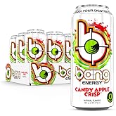 Bang Energy Candy Apple Crisp, Sugar-Free Energy Drink, 16 Fl Oz (Pack of 12)