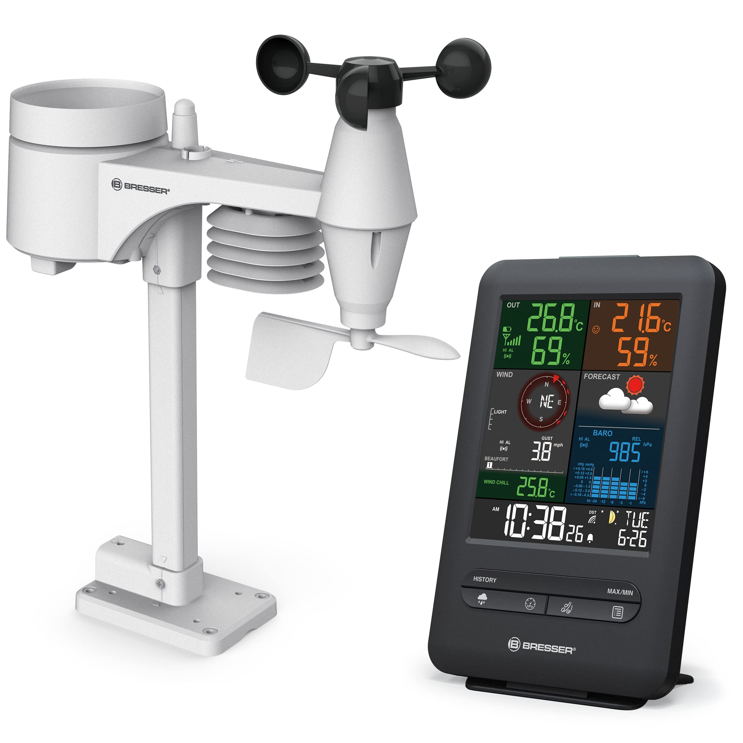 Mua Bresser Beaufort 7002525 Wireless Weather Station with Outdoor Sensor 5in1 with Large