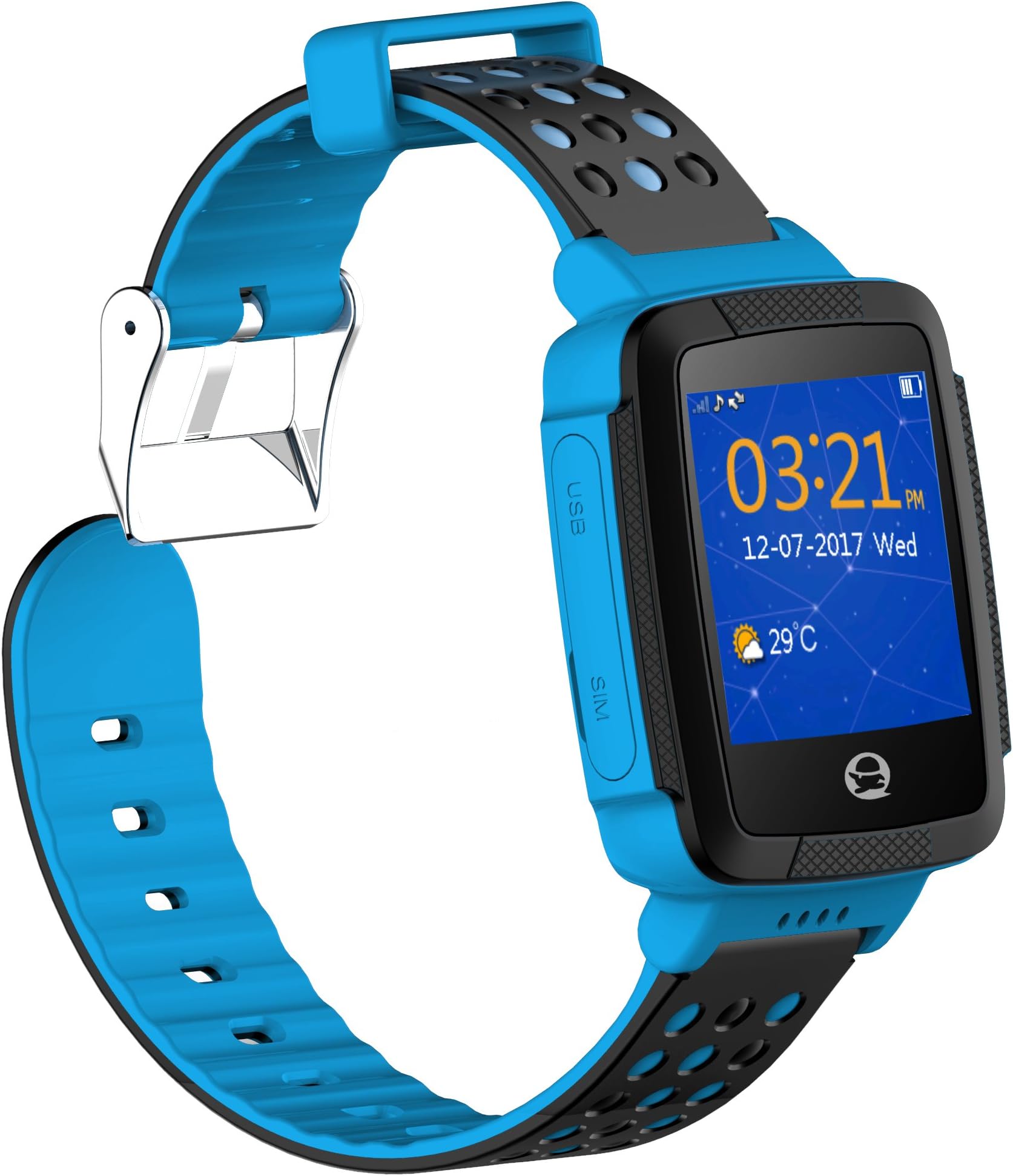 Kids Smartwatch,Tencent Child Anti-lost Smart Watch with GPS Tracker for Children Safe Security (Blue)