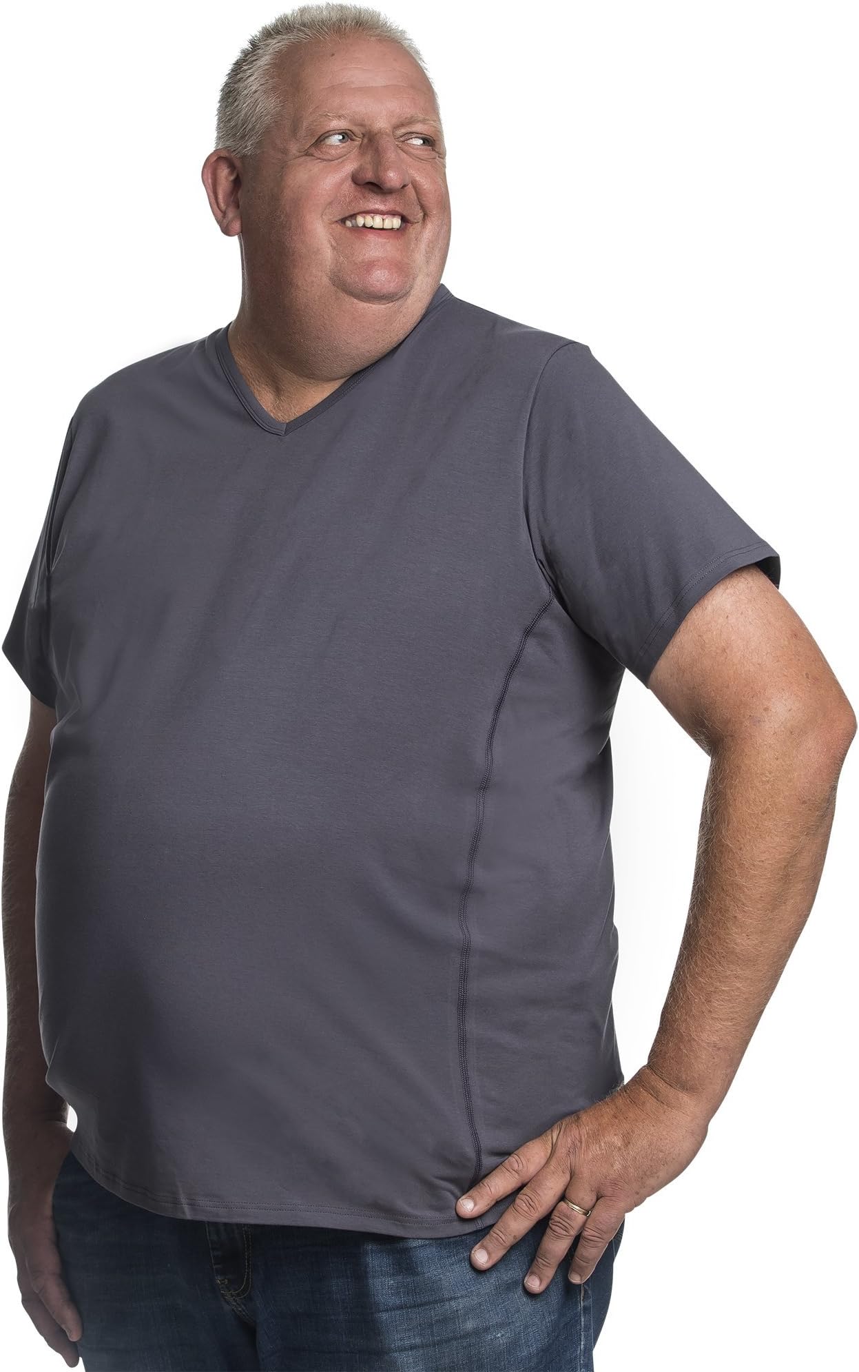 Alca Classic 2pack V-Neck T-Shirt for Big Size Man from XXL-B to 8XL-B