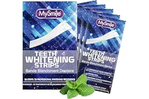 MySmile Teeth Whitening Strips 28 Treatments, 56 White Strips for Teeth Whitening, Non-Sensitive Whitening Strips for Tooth W