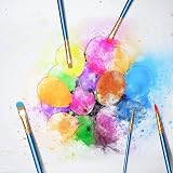 Noorlee 3 Pack Paint Brush Set 30 Nylon Hair 10 Sizes 16.5-19cm for Acrylic Oil view 2