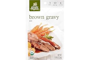 Simply Organic Brown Gravy Seasoning Mix , 28g (Pack of 6)