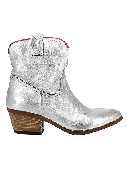 silver leather boots
