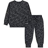 Hurley unisex-baby Soft Basic Cloud Slub Crewneck Sweatshirt and Joggers 2-piece Outfit Set