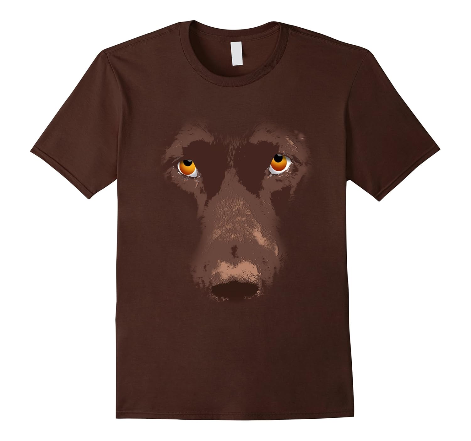 Cute Chocolate Labrador Face T-Shirt - Lab Dog DIY Costume-ANZ