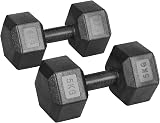 Yaheetech Arm Hand Dumbbell 5 KG Pair Hexagon Antiroll PVC Coated 10 kg