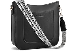 BOSTANTEN Crossbody Bags for Women Trendy Vegan Leather Hobo Handbags Fashion Shoulder Purse with Adjustable Guitar Strap