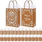 24pcs Cielito Lindo Baby Shower Decorations Party Favor Thank You Gift Bags with Handle Tissue Paper Mexican Paper Goodie Bags for Guests Baby Shower Gender Reveal Birthday Wedding Christmas(Vintage)
