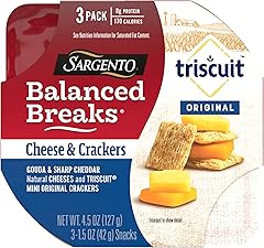 Sargento Balanced Breaks Cheese & Crackers, Natural Gouda & Sharp Cheddar Cheeses and TRISCUIT Mini Original Crackers Snack K