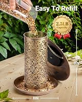 HouseSapp Solar Bird Feeder Outdoors Hanging 2.5LBs Metal Garden Lantern view 5