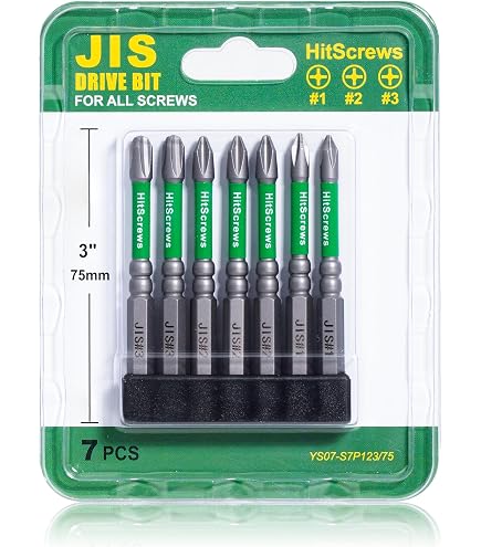 6Pcs 35mm JIS Screwdriver Bit Set with Magnetic Tip, 1/4 Hex Shank