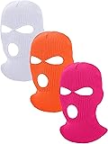Geyoga 3 Pcs 3 Holes Knitted Full Face Cover Ski