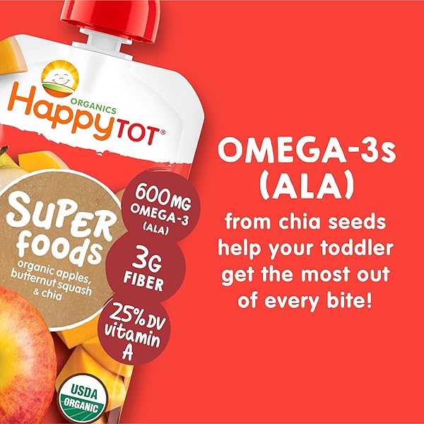 HAPPY TOTS APPLE AND BUTTERNUT SQUASH, 4.22 OZ