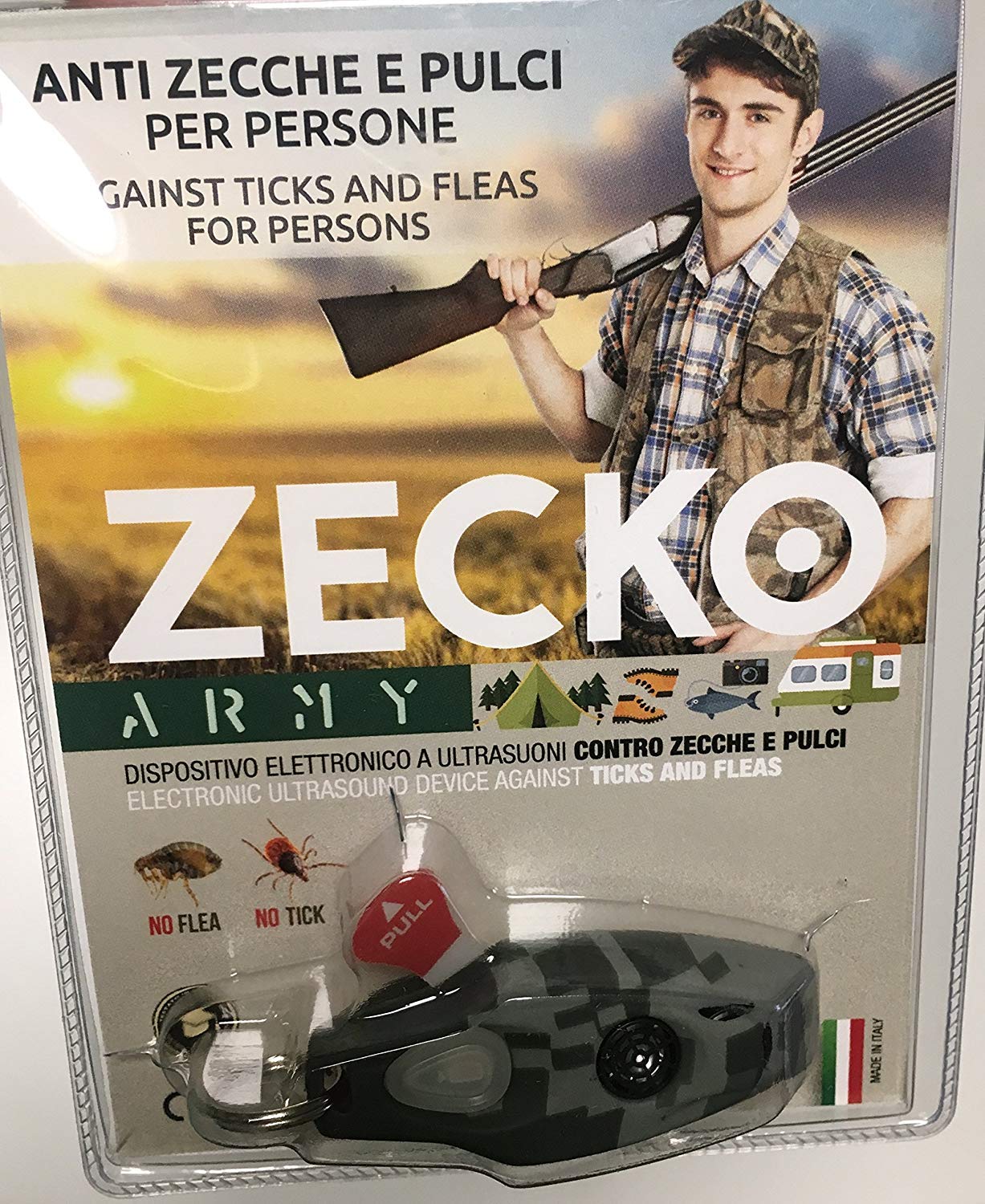 ZECKO to keep away PULCI and TICKS for people - electronic device