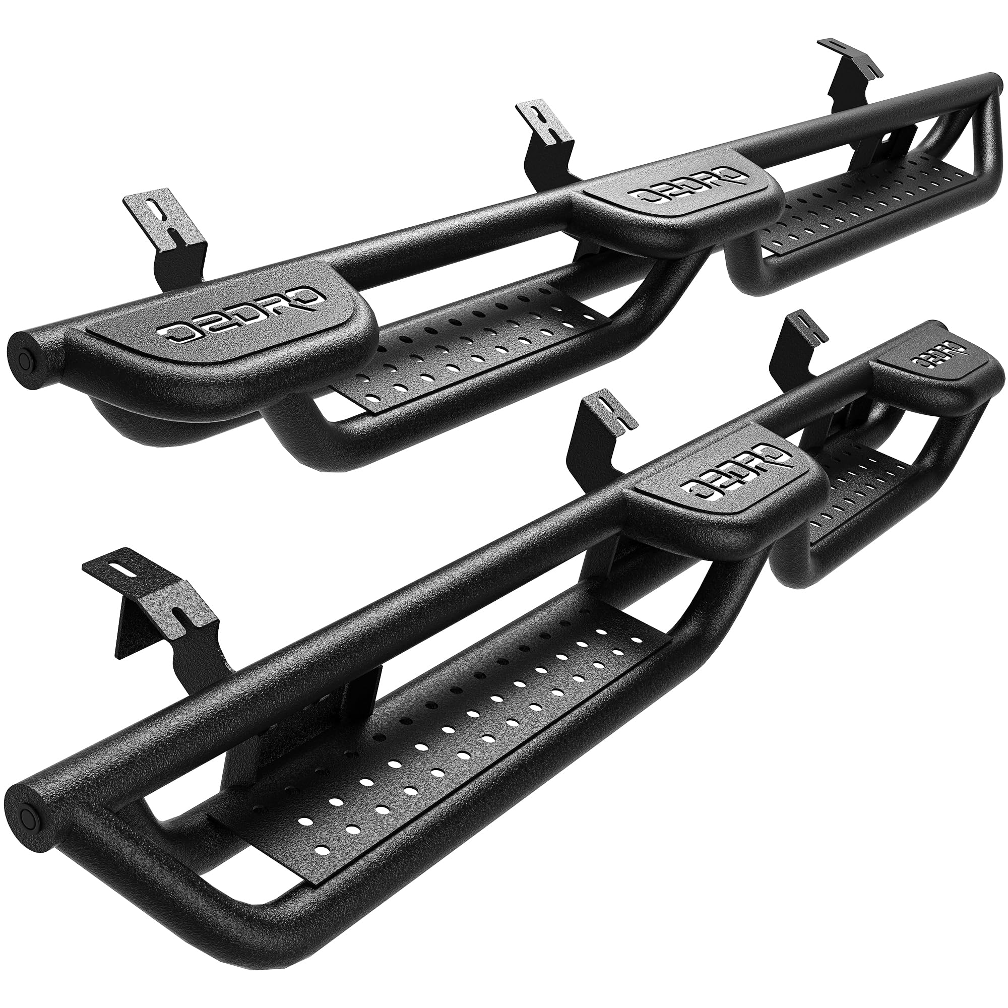 Photo 1 of OEDRO Wheel to Wheel Running Boards Compatible with 2005-2023 Toyota Tacoma Double Cab with 4 Full-Size Doors, Bed Access Side Steps with Two Stairs Nerf Bar