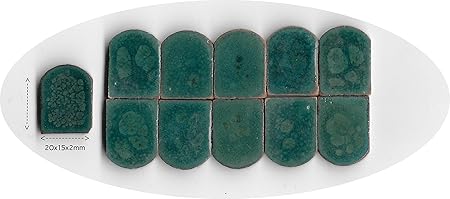 ALEA Mosaic Dachziegel, Biberschwänze, für Modelle 20x15x2mm -,100 Stück - Aguacate RG07